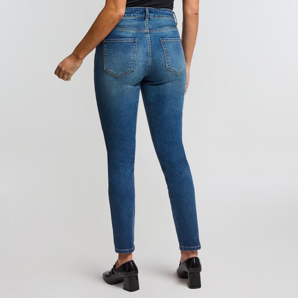 Jeans Focalizado Tiro Alto Skinny Mujer Kimera image number 3.0