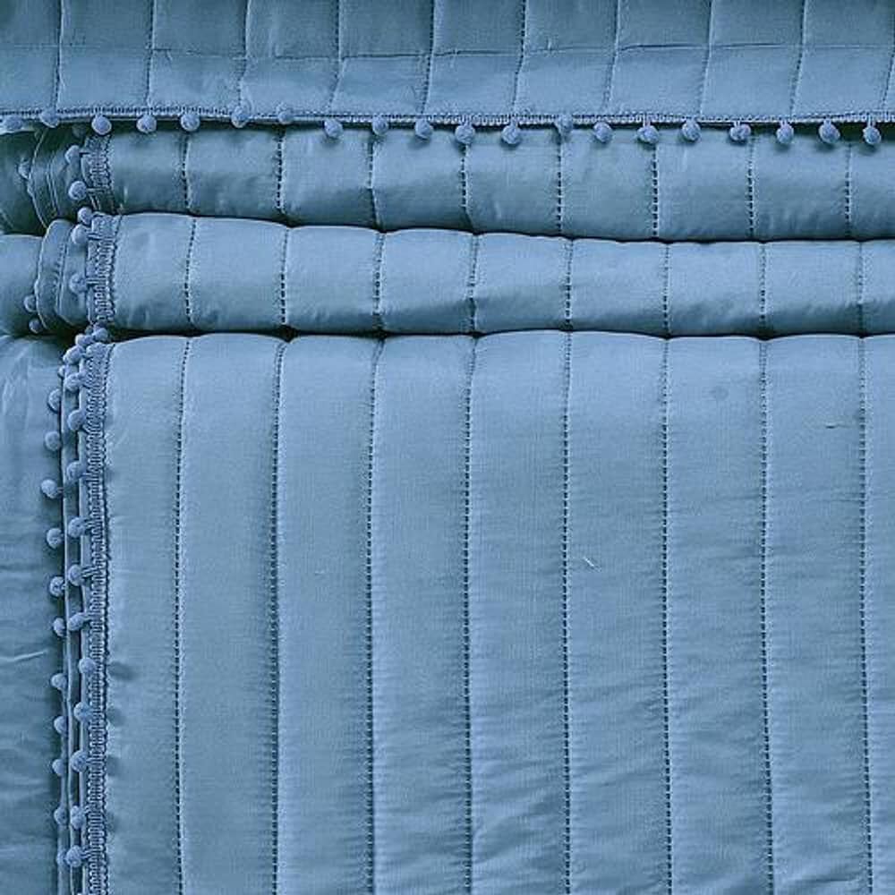 Quilt Andes Pom Pom Azul 2 Plazas image number 5.0