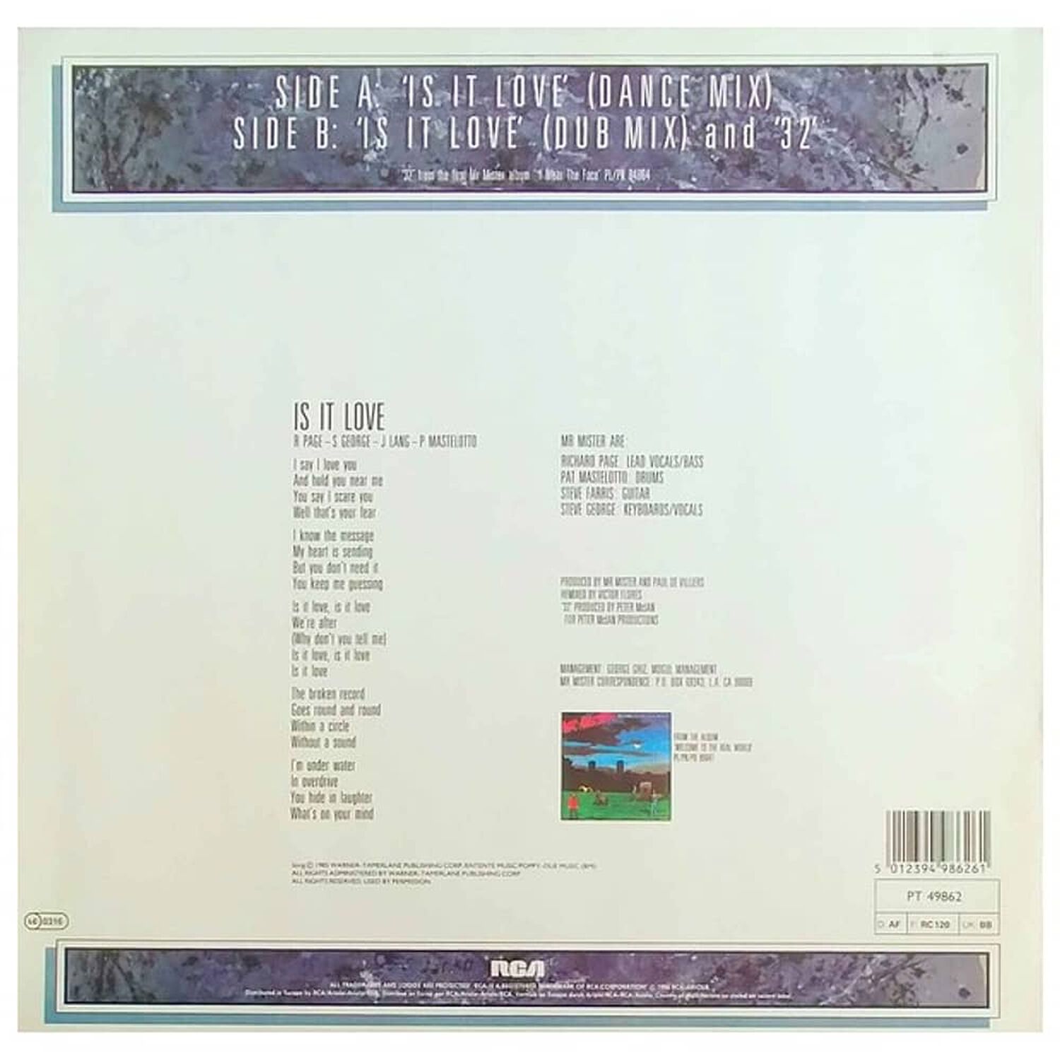 Mr. Mister - Is It Love | 12" Maxi Single Usado image number 1.0