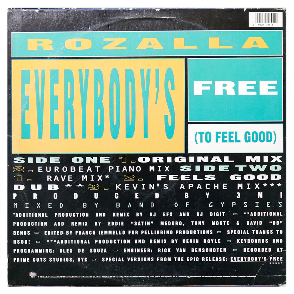 Rozalla - Everybody's Free (to Feel Good) | 12" Maxi Single Usado image number 1.0