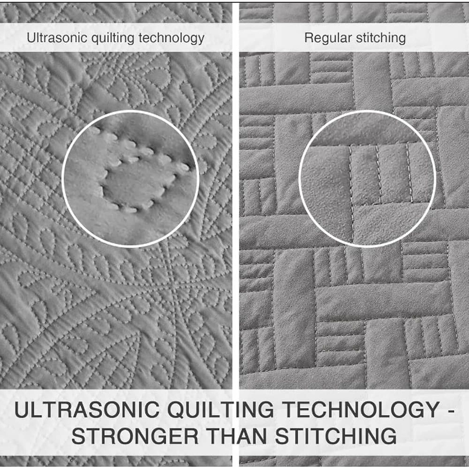 Cubrecama Quilt Reversible 264x228cm King + 2 Funda Almohada Gris image number 3.0