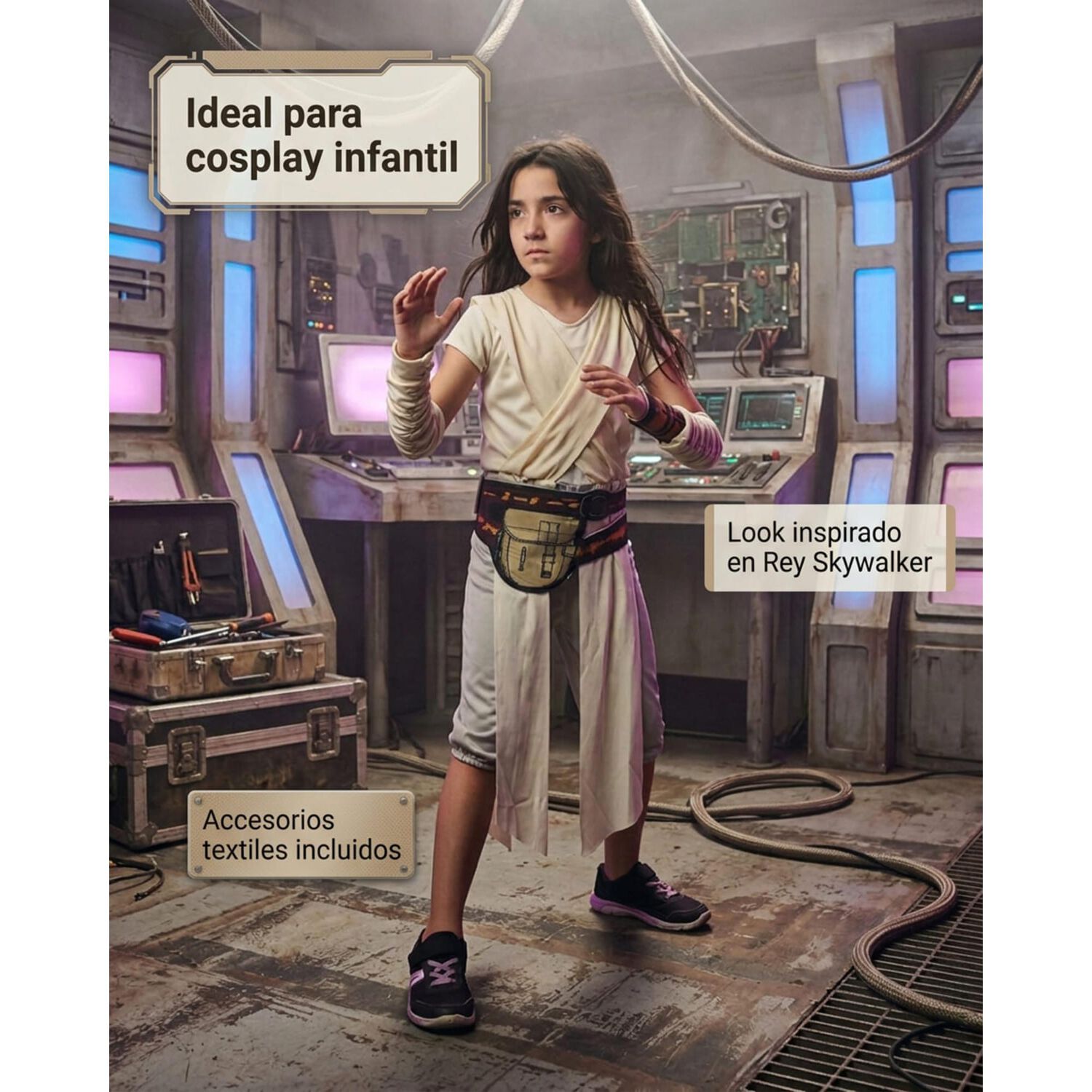 Disfraz Infantil Rey Skywalker Jedi Star Wars image number 1.0