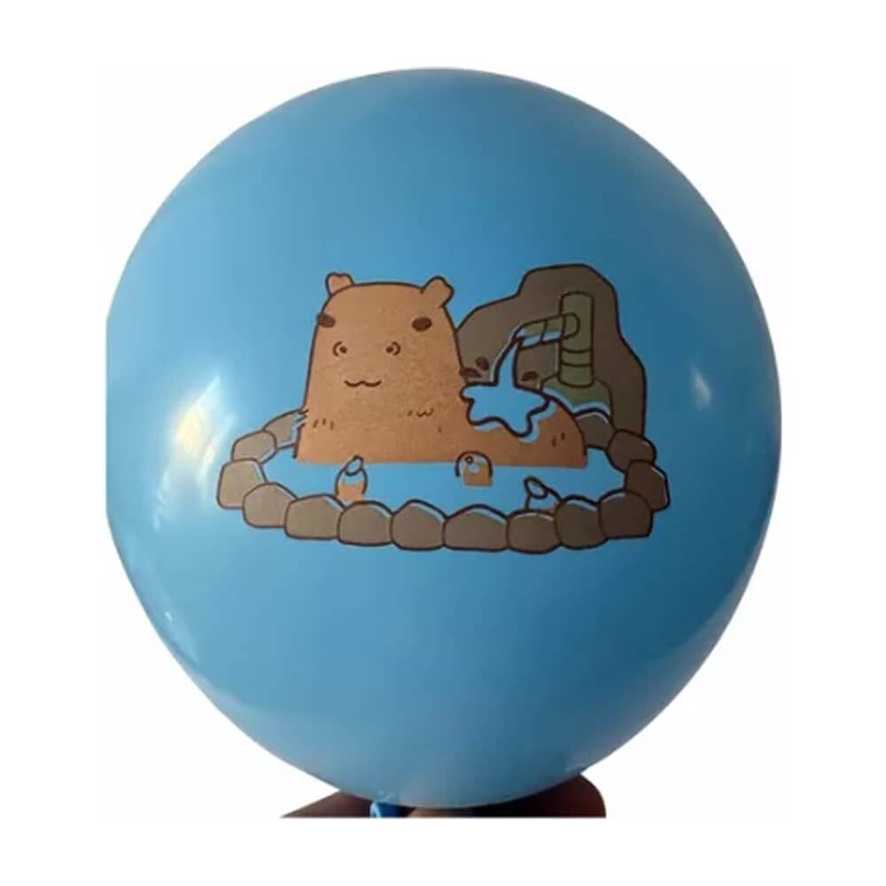 Pack 12 Globos Cumplea&ntilde;os Dise&ntilde;o Capibara image number 1.0