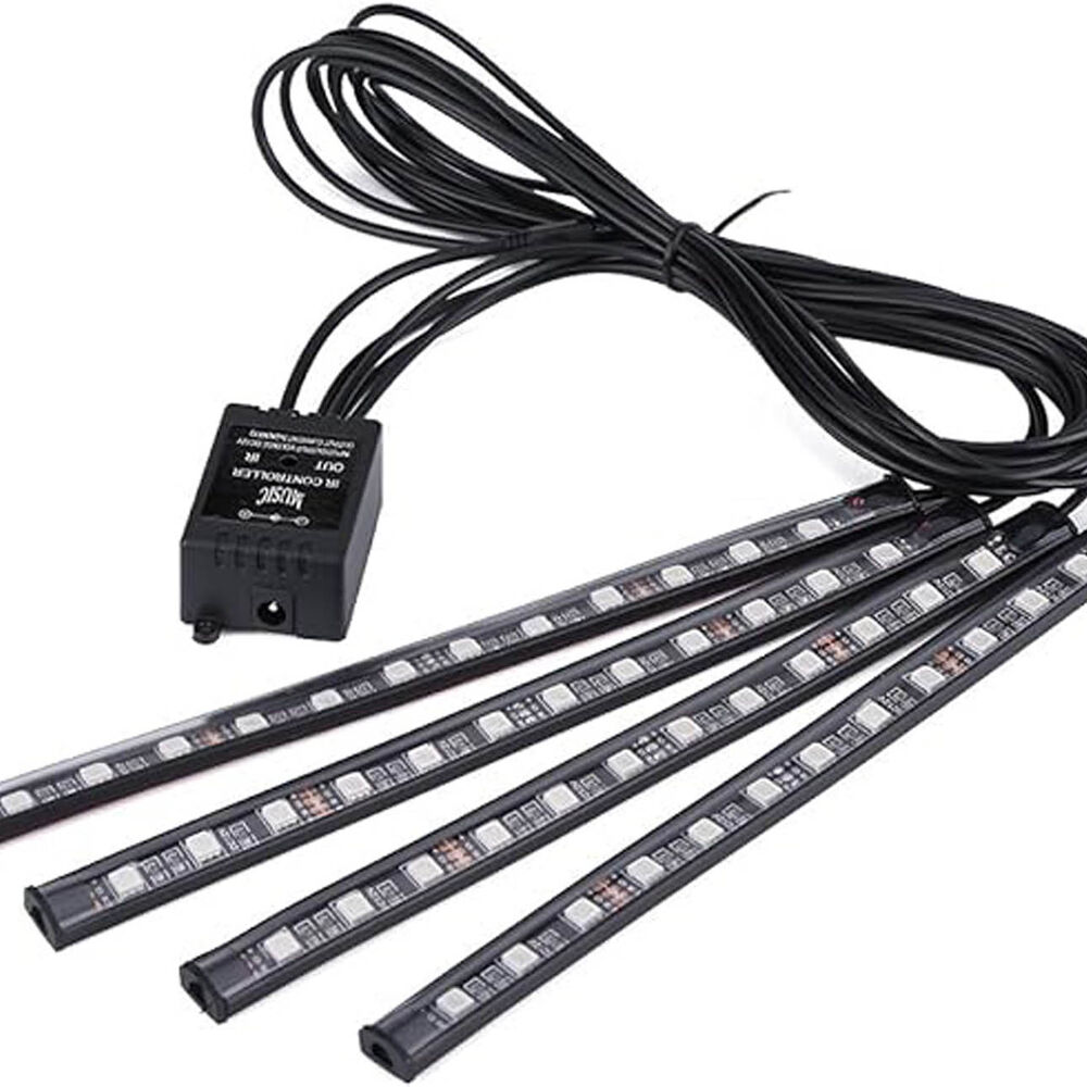 Luces Tiras Led Internas Auto Con Control Multicolor Rb K14 image number 1.0