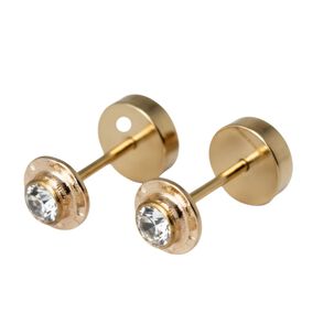 Aros Abridores Chat&oacute;n Circ&oacute;n 4mm N1 Oro 14k A Presi&oacute;n Beb&eacute; Ni&ntilde;a Primeros Aros