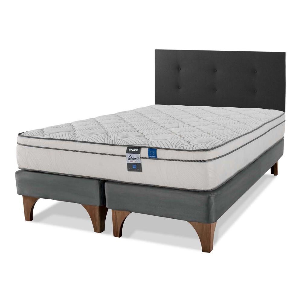 Cama Europea Flex Valencia / 2 Plazas / Base Dividida + Respaldo image number 0.0