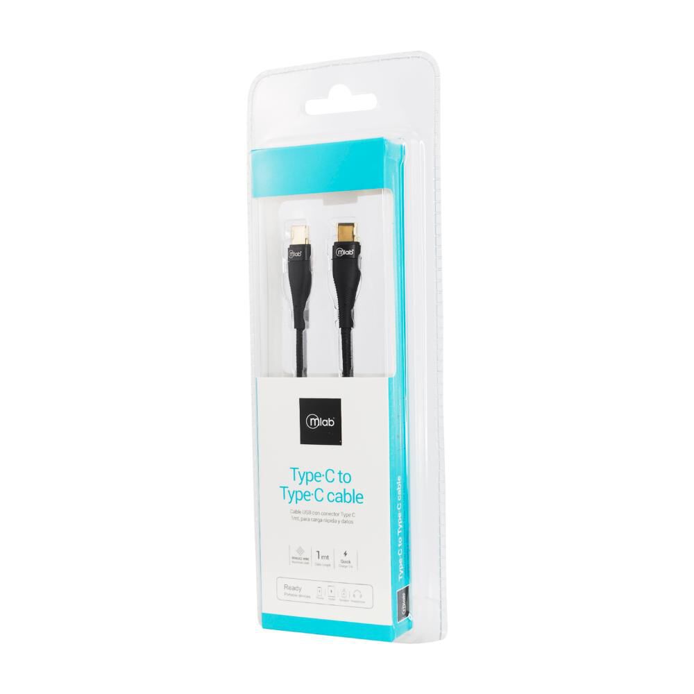 Cable Tipo C A Tipo C Negro image number 2.0