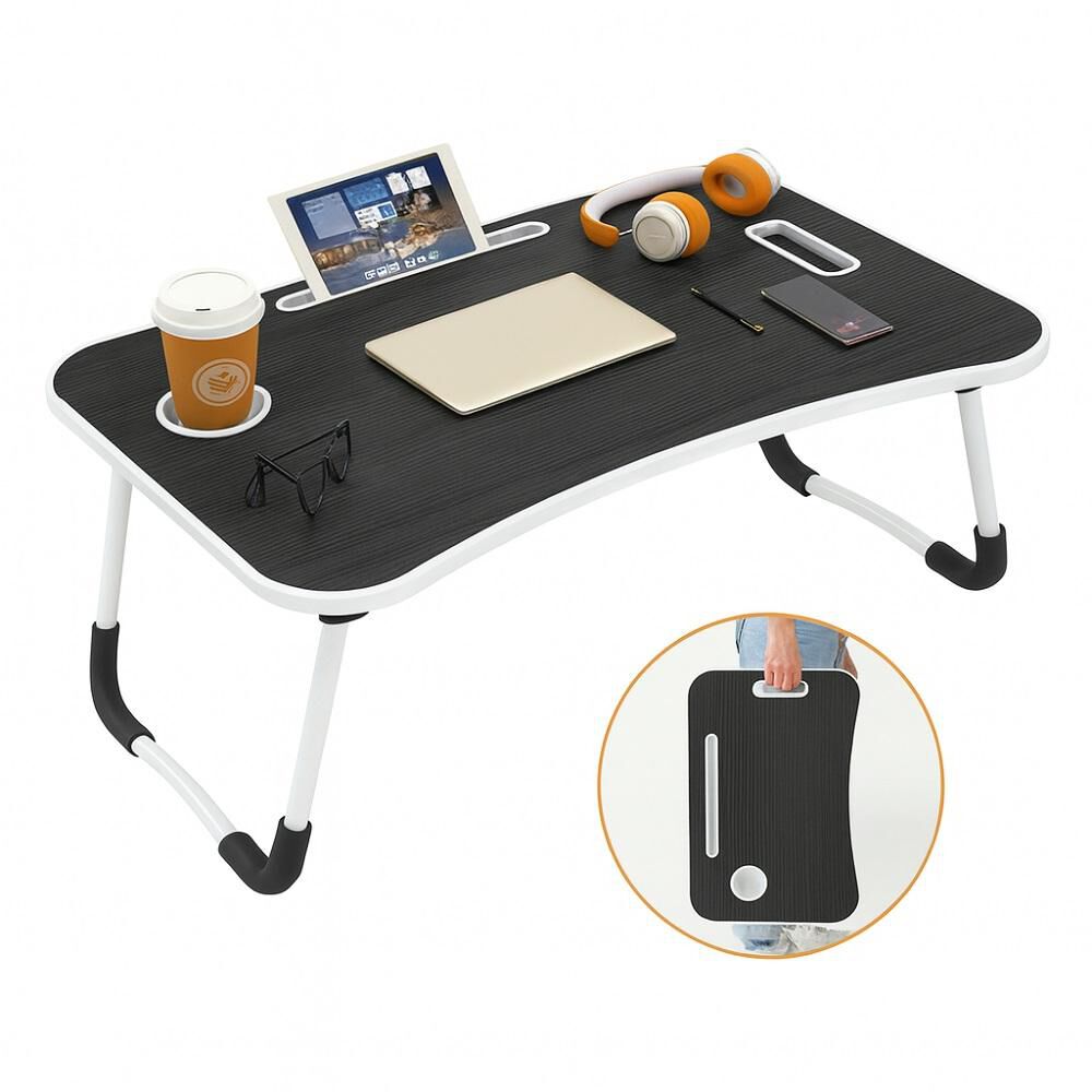 Escritorio Portátil Madera Usb Y Posavaso Plegable image number 2.0