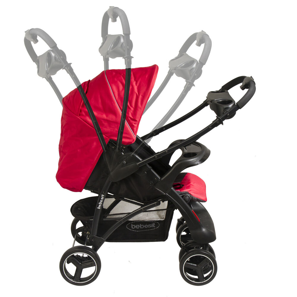 Coche Travel System Lugano Negro Y Rojo image number 2.0