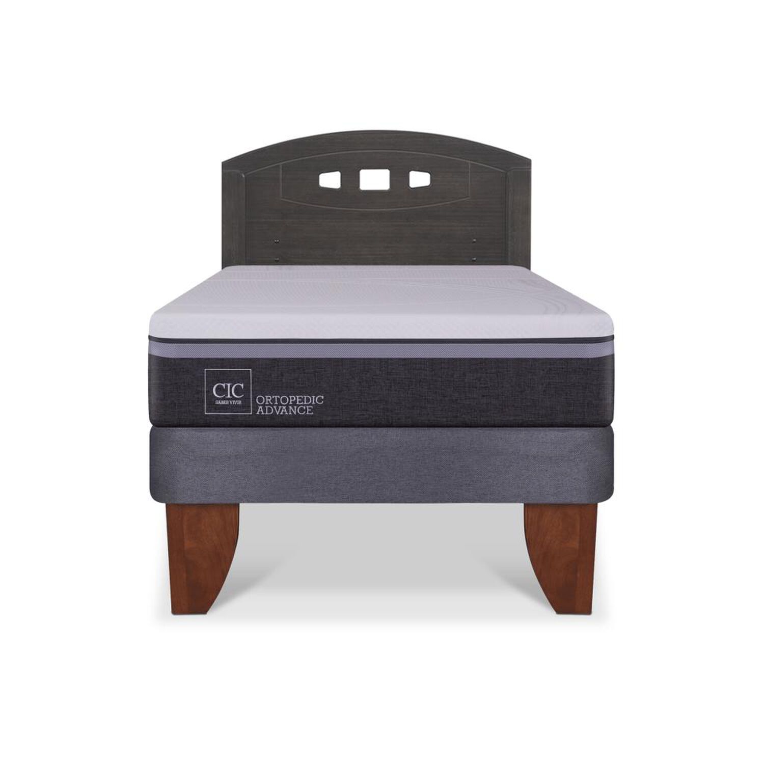Cama Europea Cic Ortopedic Advance / 1.5 Plazas / Base Normal + Respaldo image number 0.0
