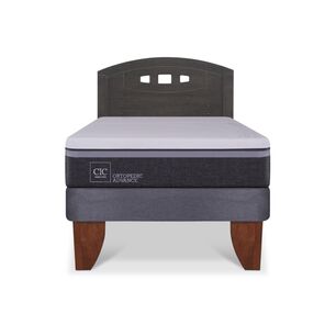 Cama Europea Cic Ortopedic Advance / 1.5 Plazas / Base Normal + Respaldo