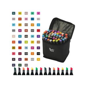 Set 48 Plumones Marcadores Doble Punta Con Maleta Infantil
