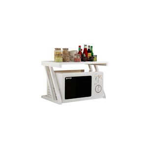 Estante Organizador Microondas Madera Blanco 38x57x38 Cm