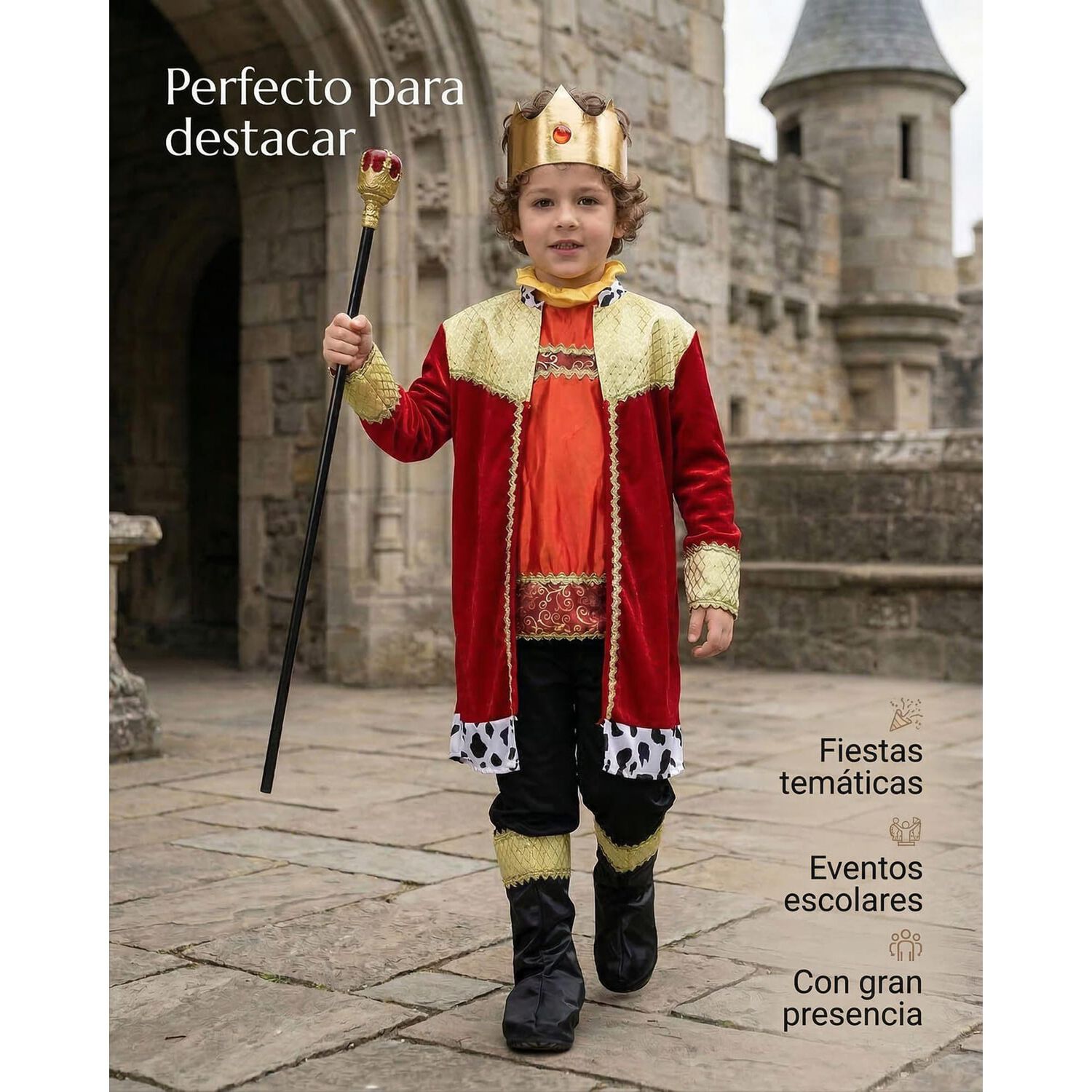 Disfraz Rey Medieval Infantil image number 10.0