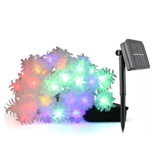 Luces Navidad Led Flores Solar 4m Rgb Decoracion Jardin Luces Navidad Led Flores Solar 4m Rgb Decoracion Jardin
