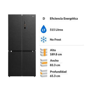 Refrigerador French Door Midea MDRM691MTEDXIN / No Frost / 515 Litros / D