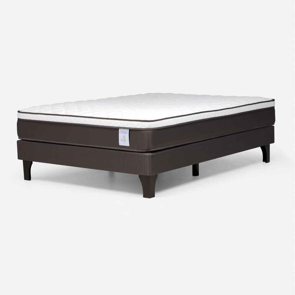Cama Europea Rosen New Style 4 Plus / 2 Plazas / Base Normal + Respaldo Tabor Caramelo image number 6.0
