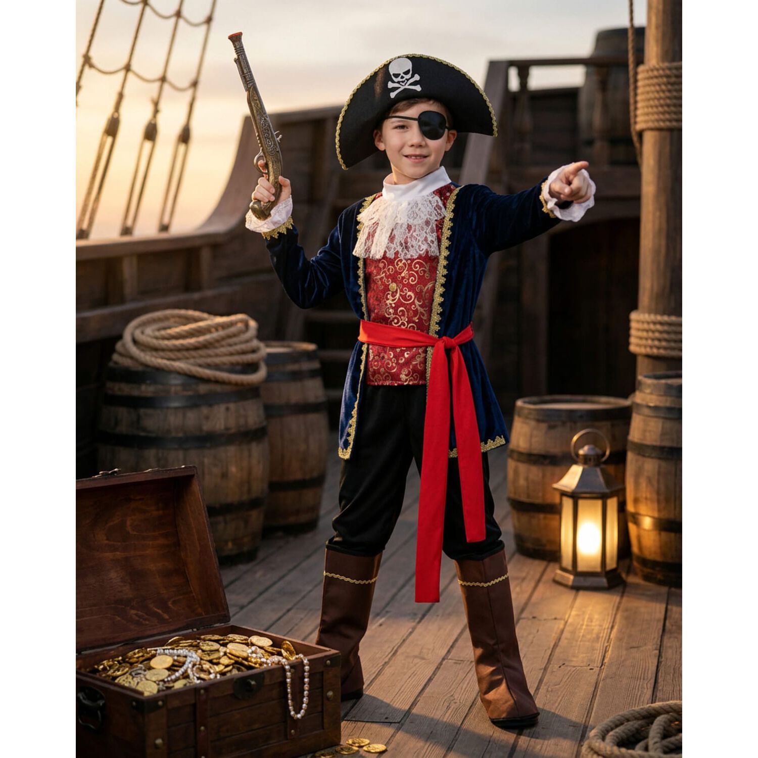 Disfraz Cosplay Pirata Corsario Piratas Infantiles Todos Ni&ntilde;o image number 11.0
