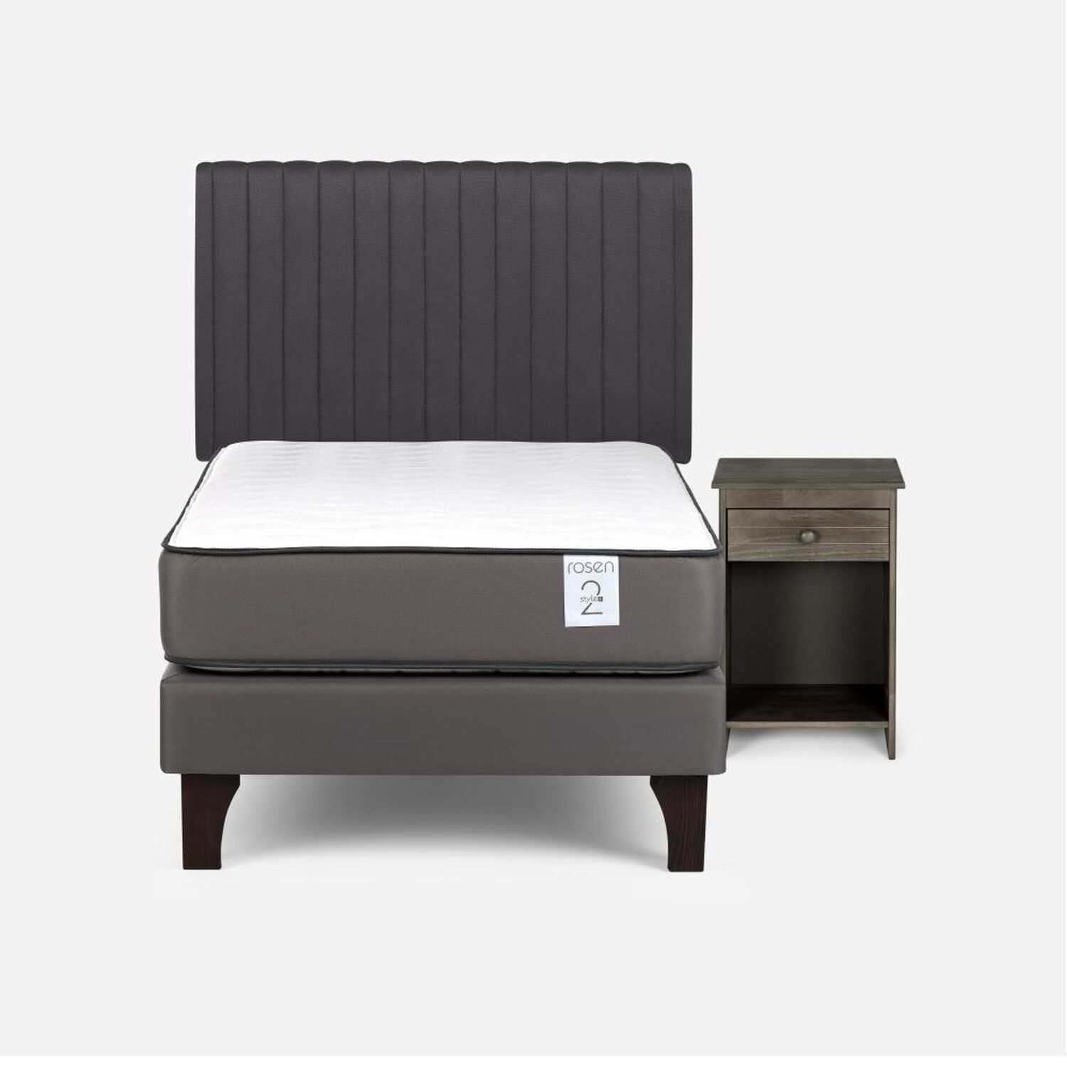 Cama Europea Rosen New Style 2 Plus / 1 Plaza / Base Normal + Set De Maderas image number 0.0