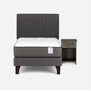 Cama Europea Rosen New Style 2 Plus / 1 Plaza / Base Normal + Set De Maderas