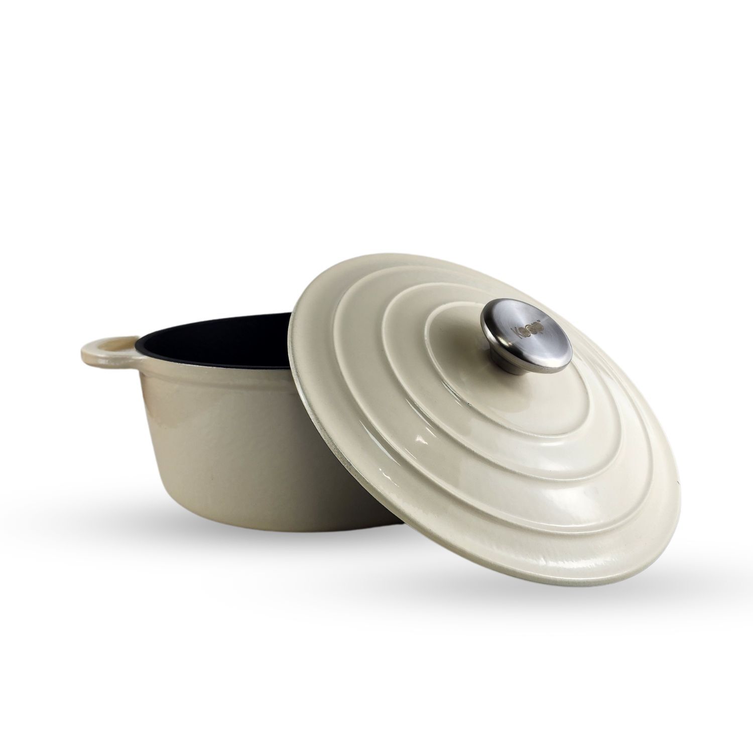 Olla Hierro Fundido 26cm Blanca Keep Antiadherente Cocina image number 2.0