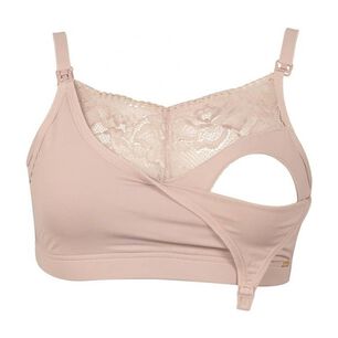 Sosten Lactancia Semi Encaje Algod&oacute;n Beige 2rios