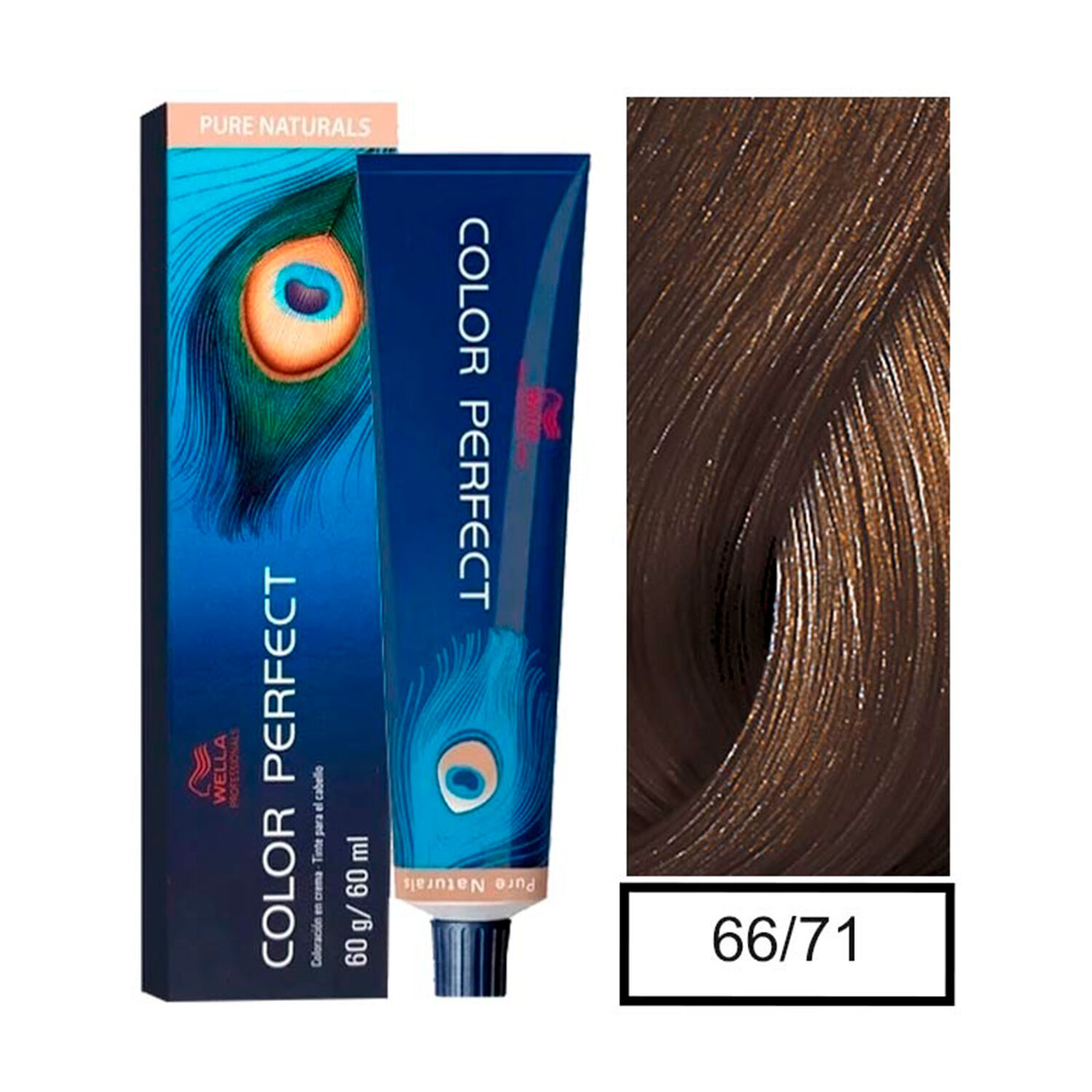 Wella - Tintura Permanente Color Perfect 66/71 Rubio Oscuro Intenso Marr&oacute;n Ceniza 60gr + Oxidante 20vol 60ml image number 0.0