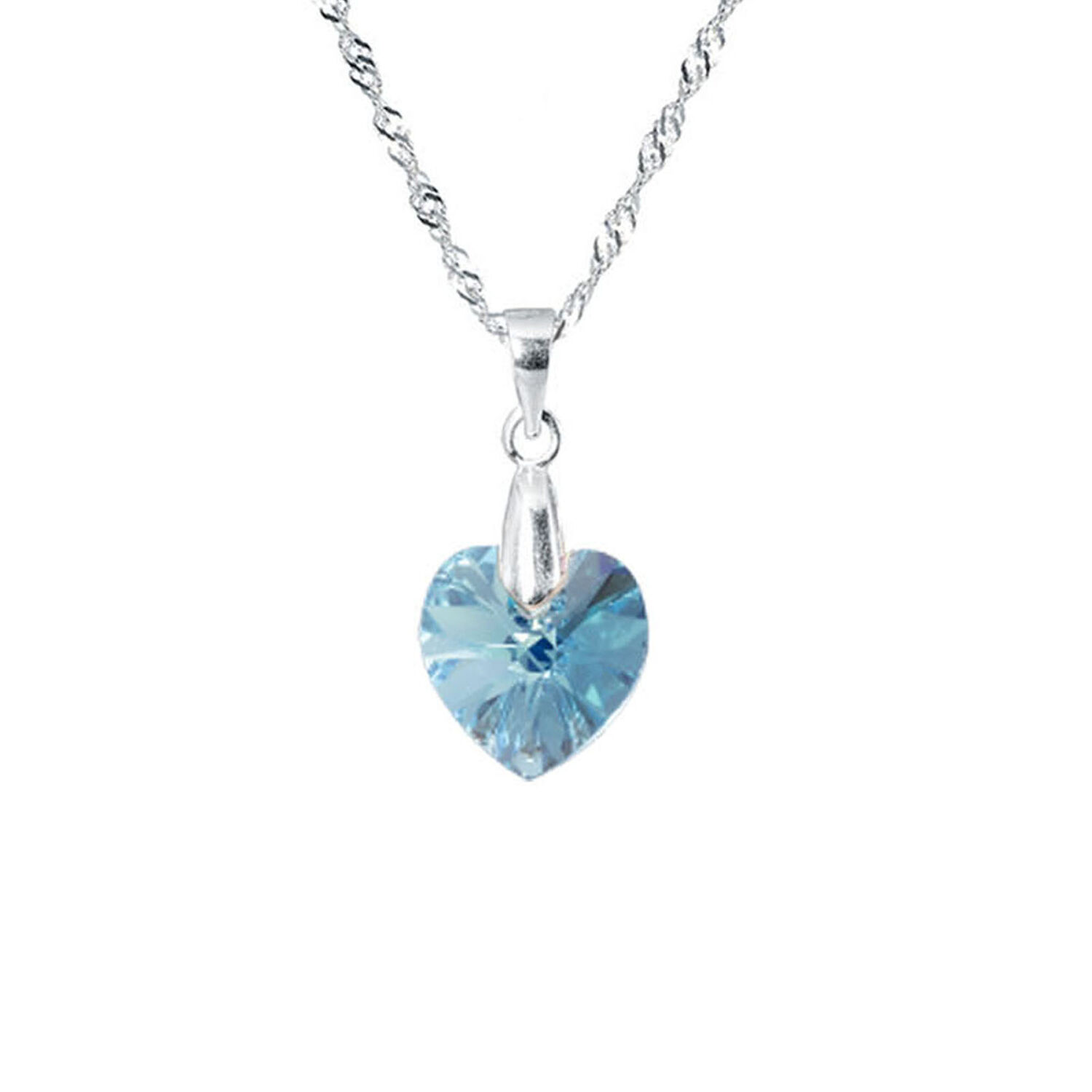 Collar Romance Cristal Genuino Aquamarine image number 0.0