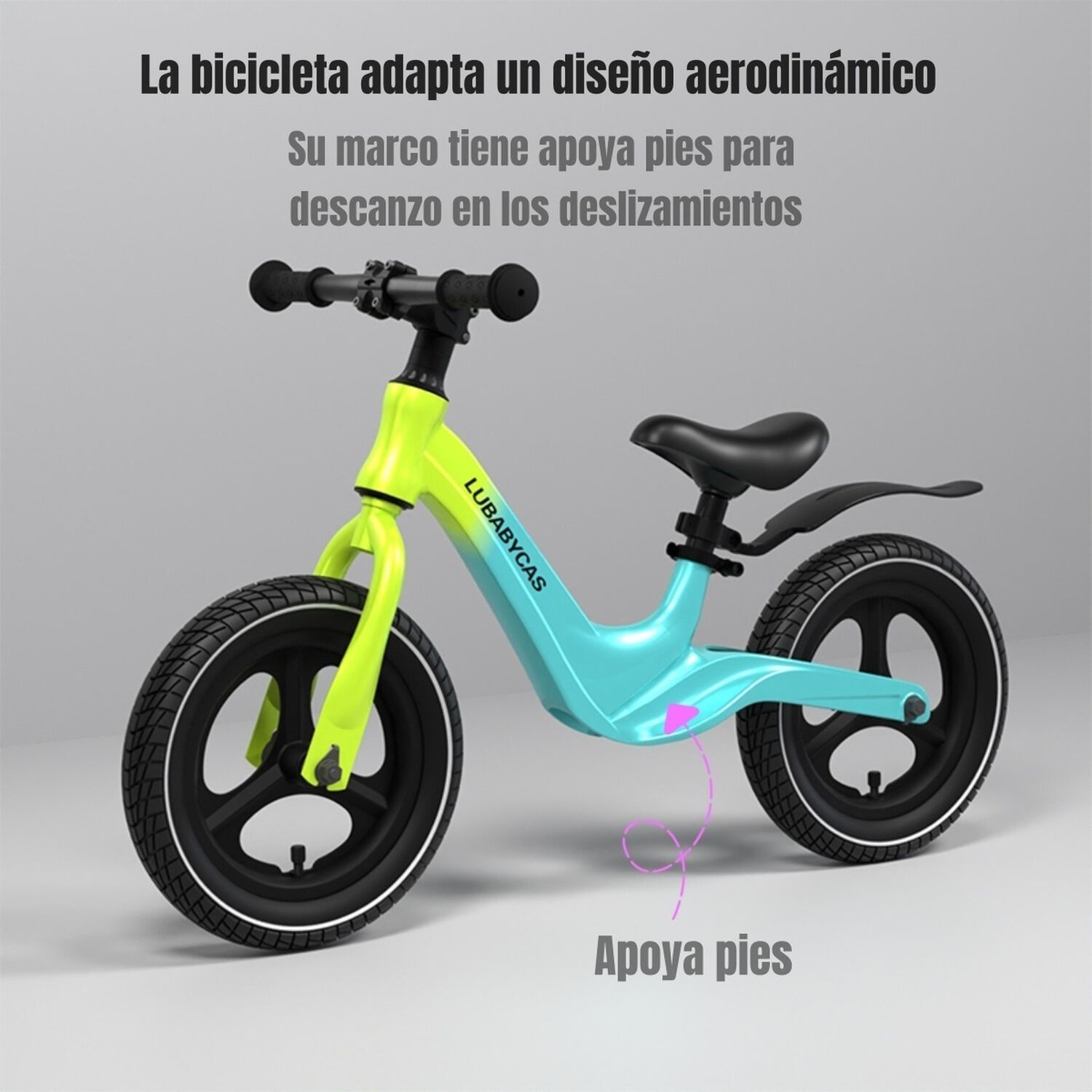 Bicicleta Equilibrio &Uacute;ltra Resistente Lubabycas Rosada image number 5.0