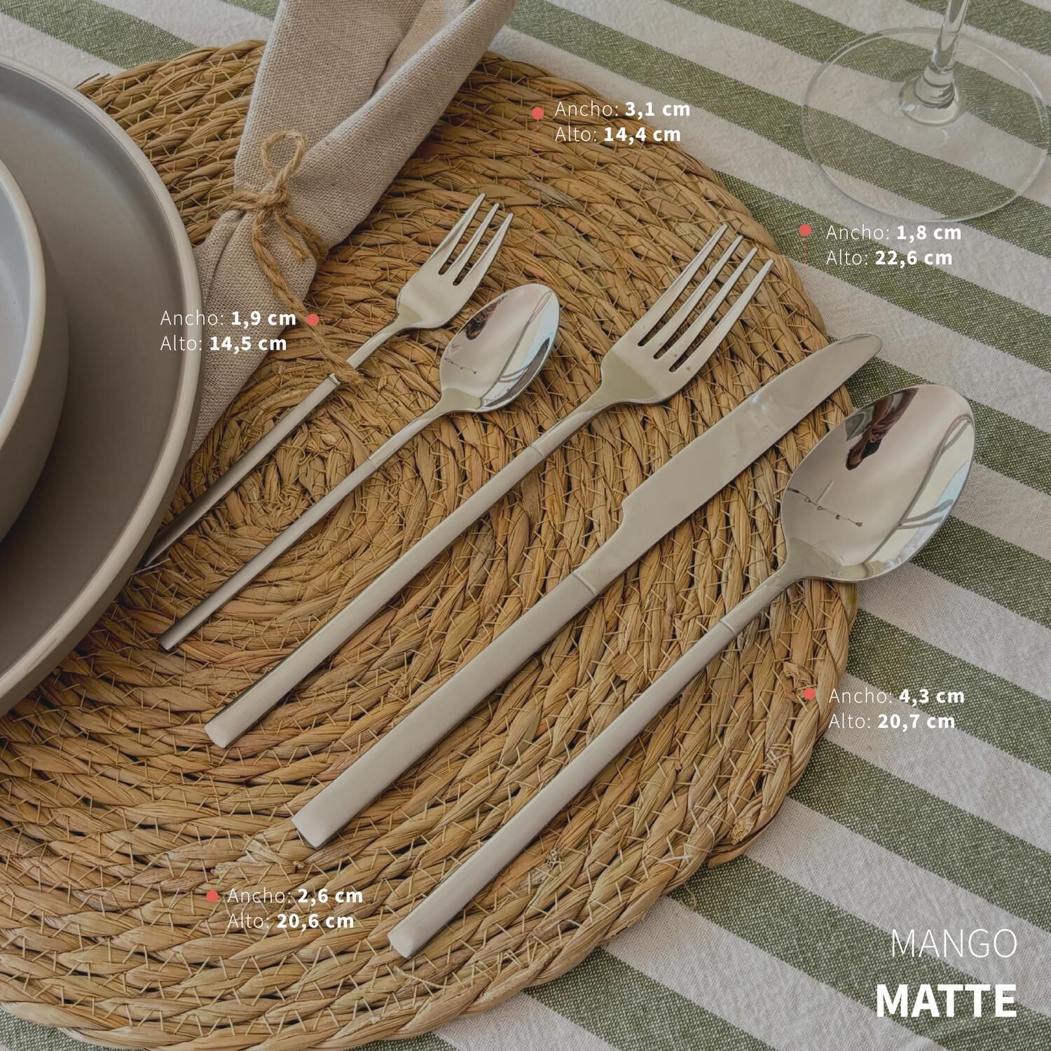 Set De Cuchiller&iacute;a 30 Pcs Cubiertos Acero Inoxidable Puglia image number 4.0