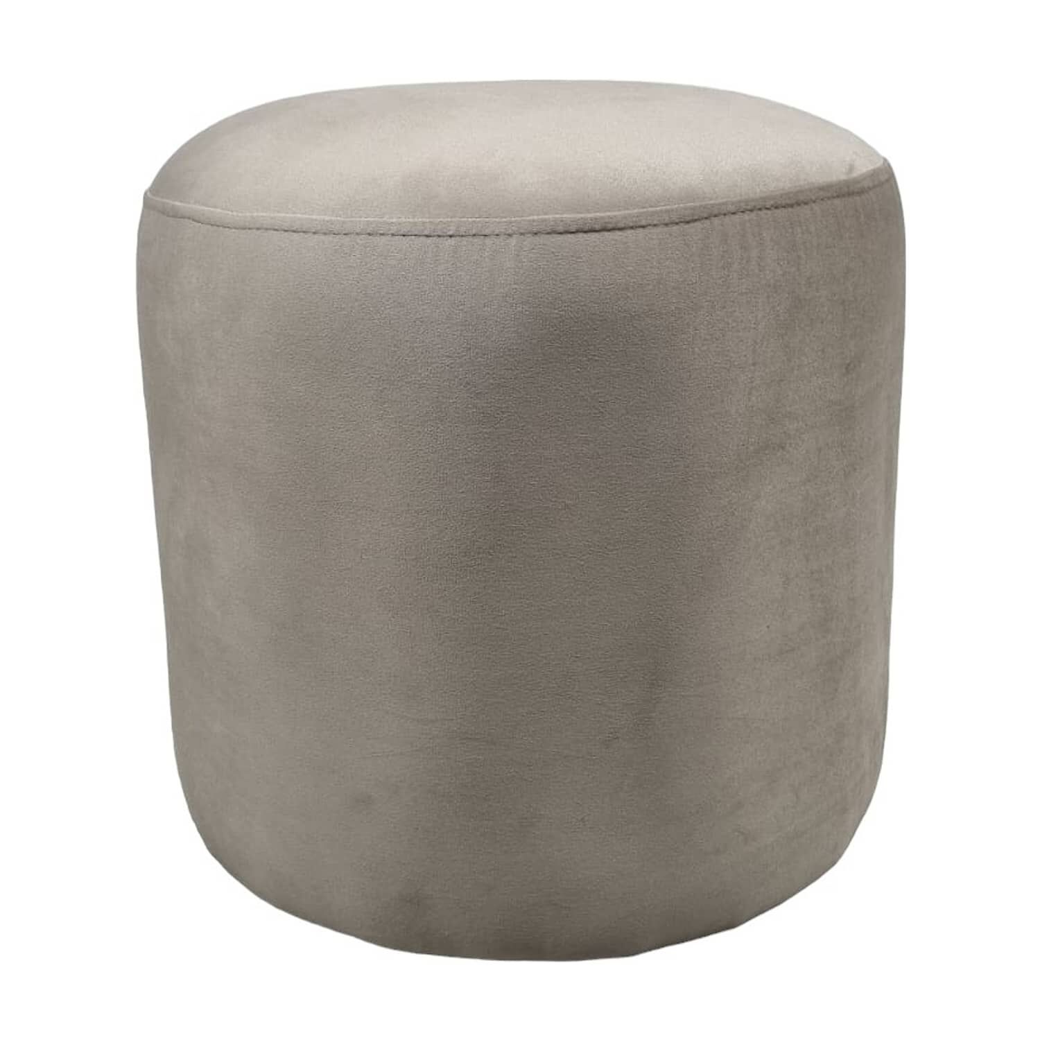 Pouf Redondo Felpa Beige image number 0.0