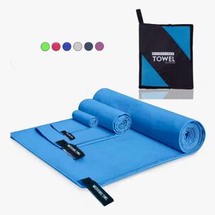 Toalla De Deporte Microfibra Set X3 Celeste