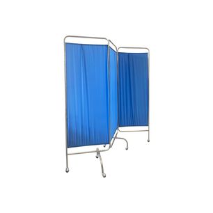 Biombo Separador 3 Cuerpos Acero Inoxidable Azul