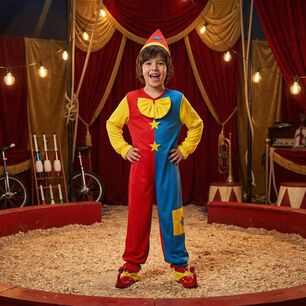 Disfraz Cosplay Payaso Buf&oacute;n Ni&ntilde;o Ni&ntilde;a Carnaval Adulto