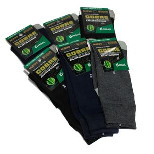 Calcetines De Algod&oacute;n Y Cobre Para Hombre 12 Pares