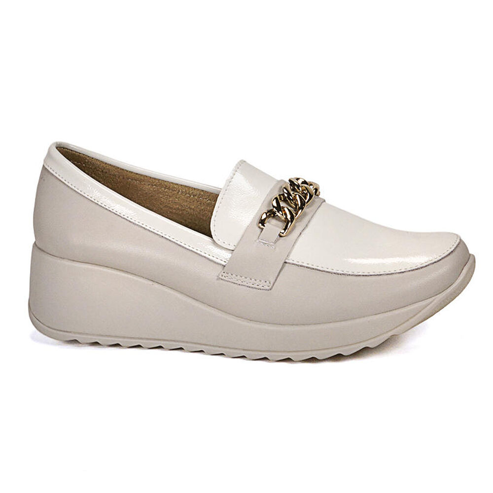 Mocasín Cuero Venisia Beige image number 0.0