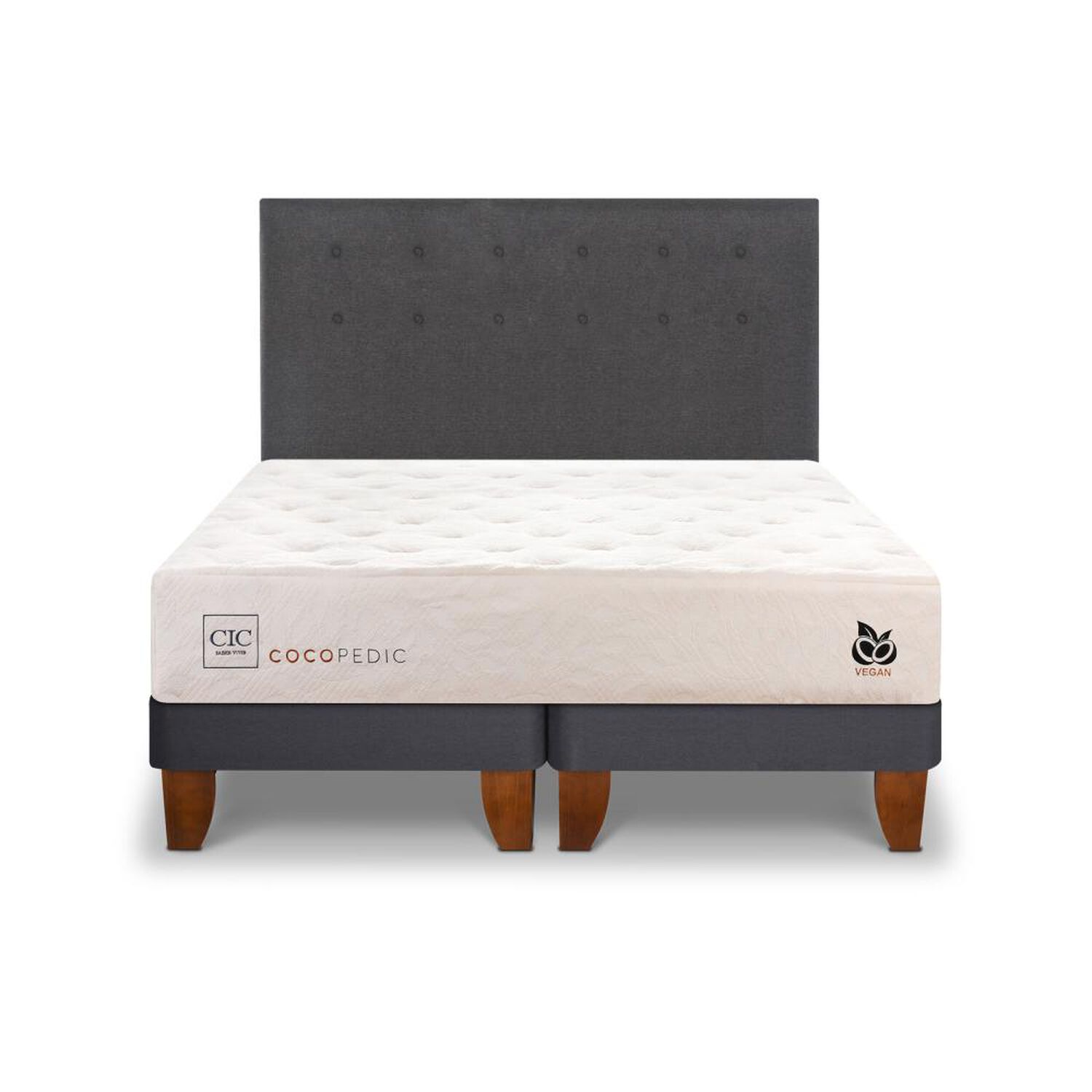 Cama Europea Cic Cocopedic / 2 Plazas / Base Dividida + Respaldo image number 0.0