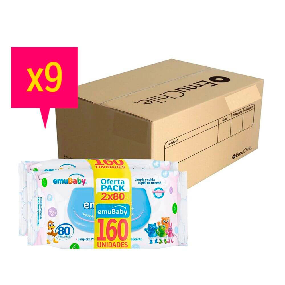 Toalla Húmeda Emubaby Premium Con Tapa - 1.140 Uds. image number 0.0
