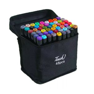 Pack 48 Marcadores Dibujo Profesional Colores Estuche