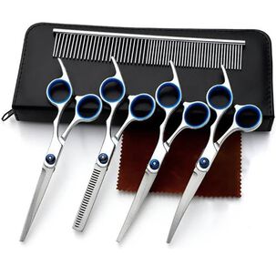 Juego De Tijeras De Aseo Para Mascotas Con 4 Tijeras 1 Peine