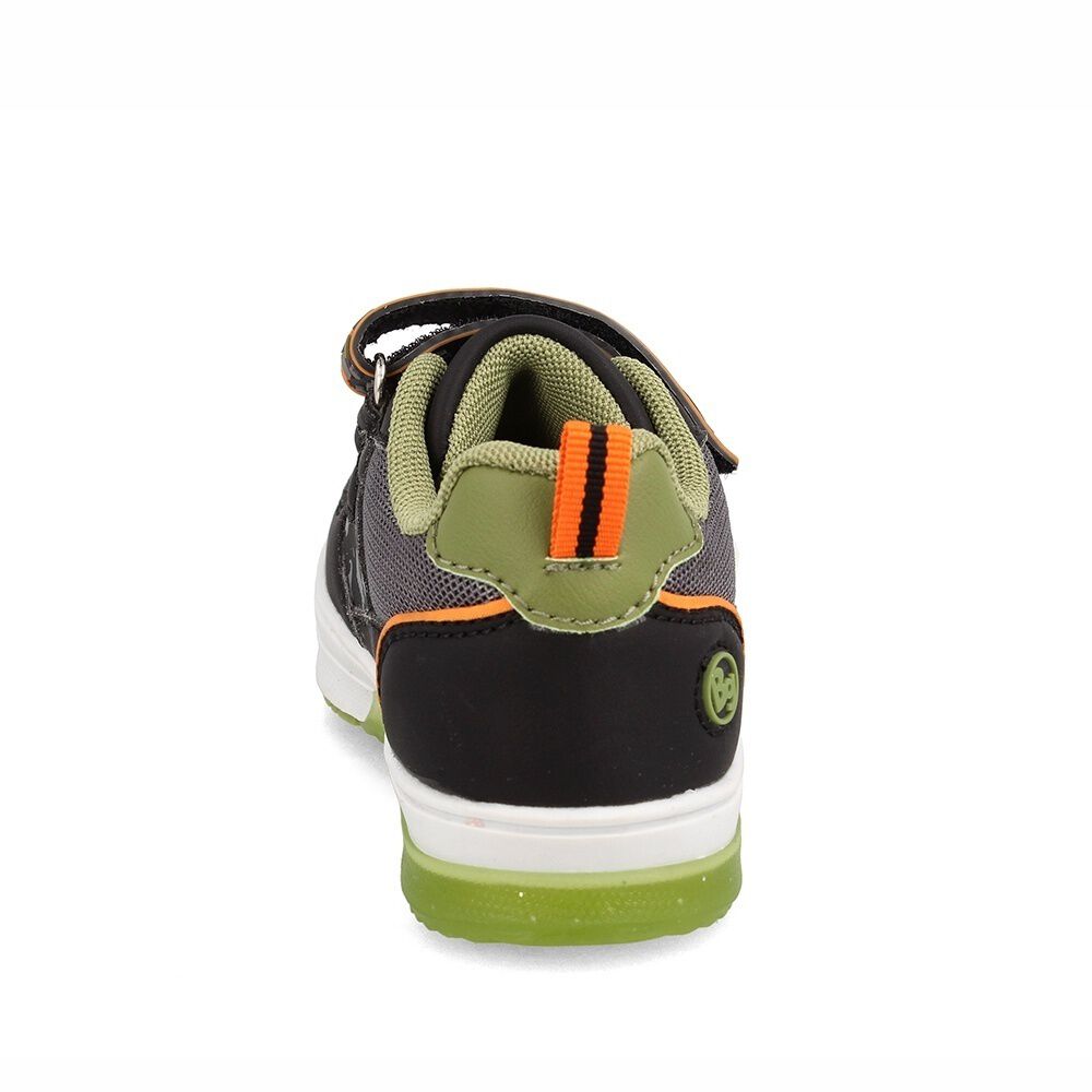 Zapatilla Ni&ntilde;o Bubblegummers Luces Neon Negro-naranja image number 2.0
