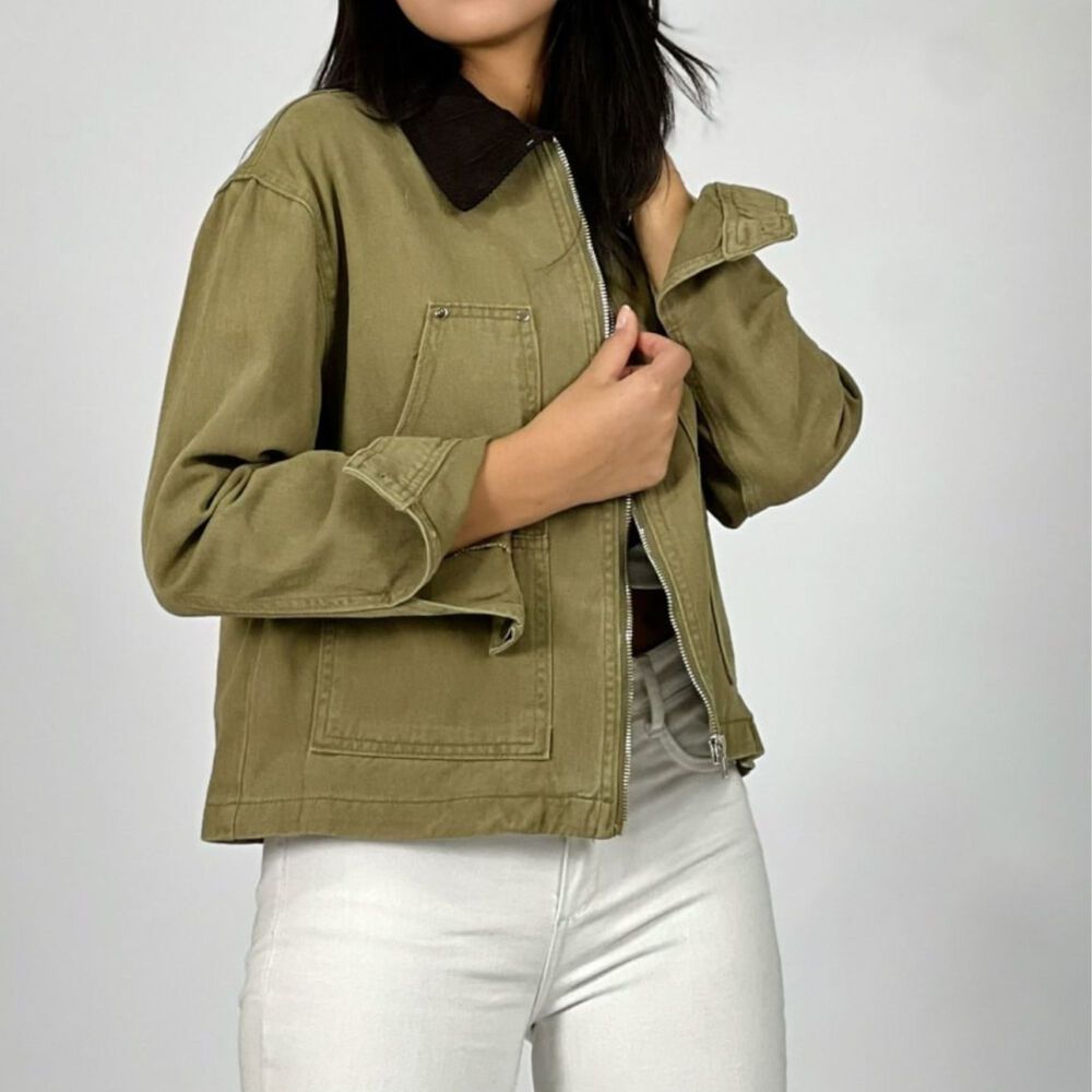 Chaqueta De Mezclilla Con Cierre image number 2.0