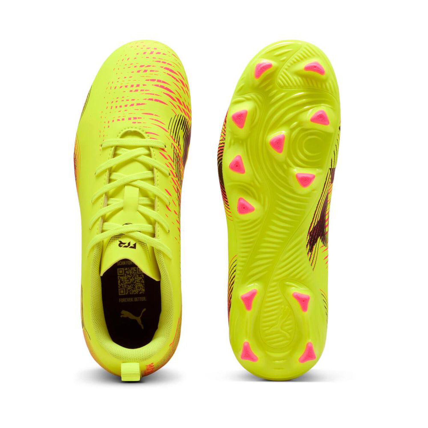 Zapato De F&uacute;tbol Unisex Puma Future 8 Play Fg/ag Jr Amarillo image number 4.0