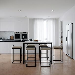 Juego Comedor Terraza Mons Barcelona Cuarzo + 6 Sillas Beige