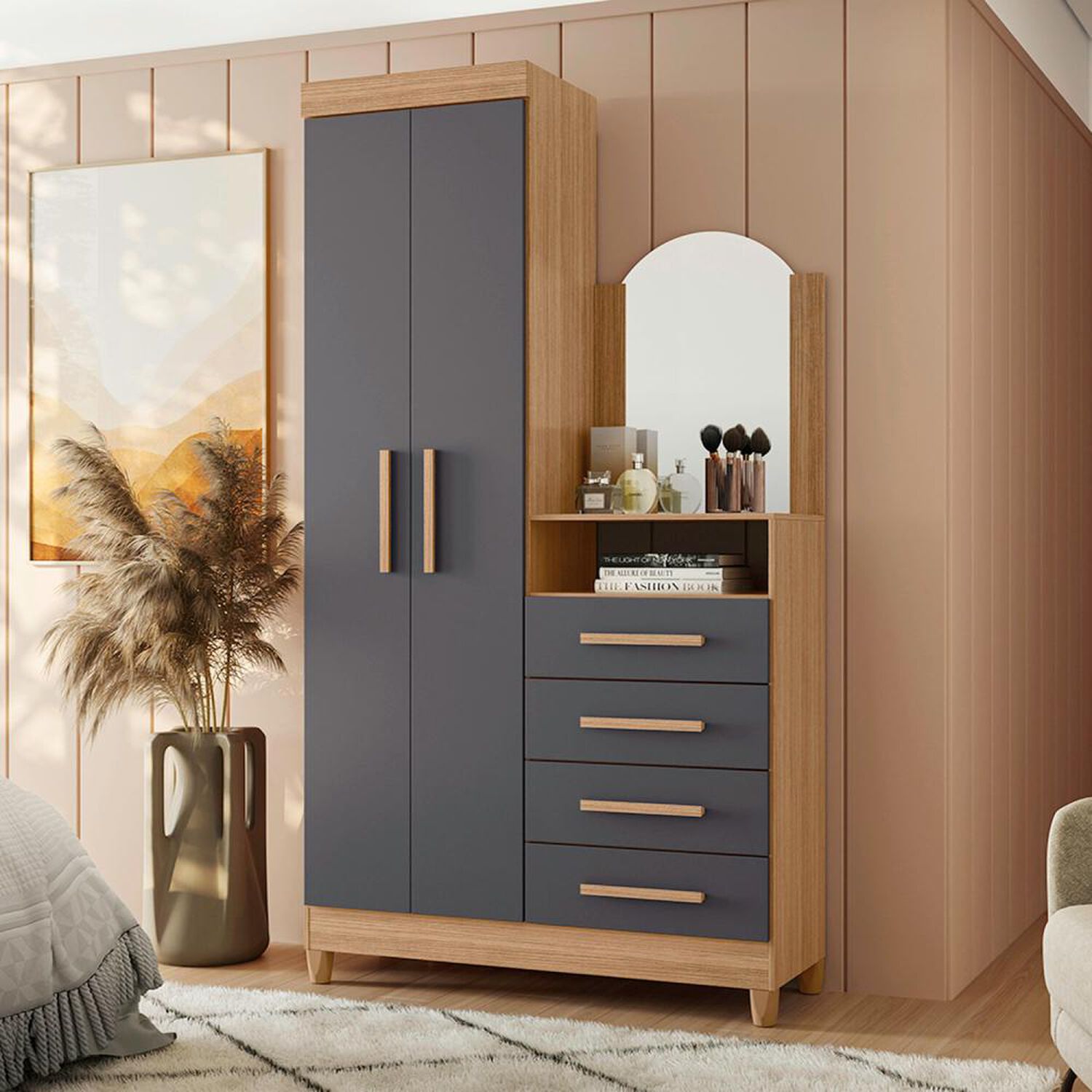 C&oacute;moda Vekka Home Comoda Capri / 2 Puertas / 4 Cajones image number 3.0