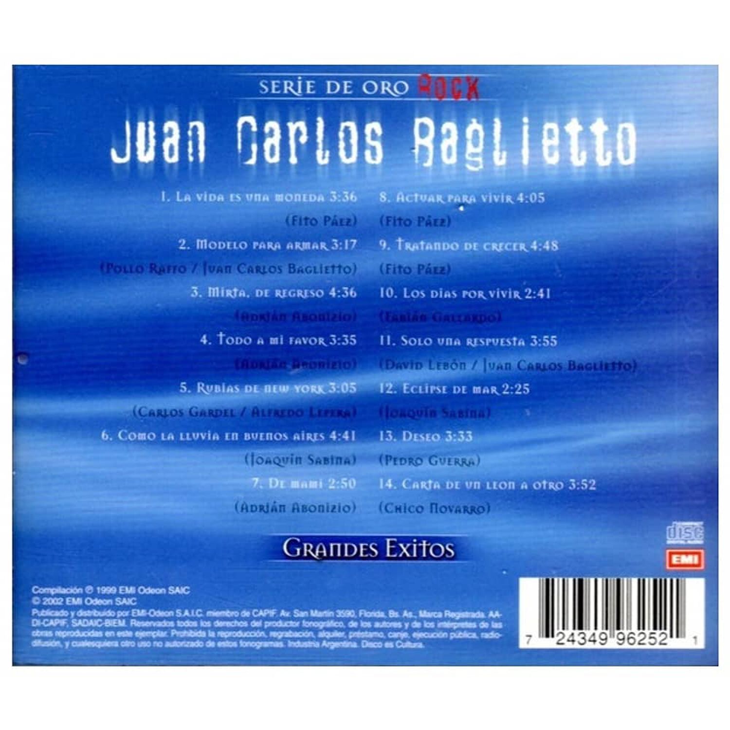 Juan Carlos Baglietto - Serie De Oro: Grandes Exitos | Cd image number 1.0