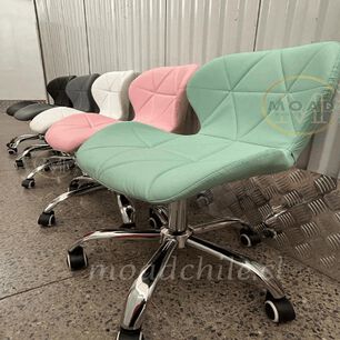 Silla De Escritorio Mariposa Tapizada En Eco Cuero Con Altura Regulable