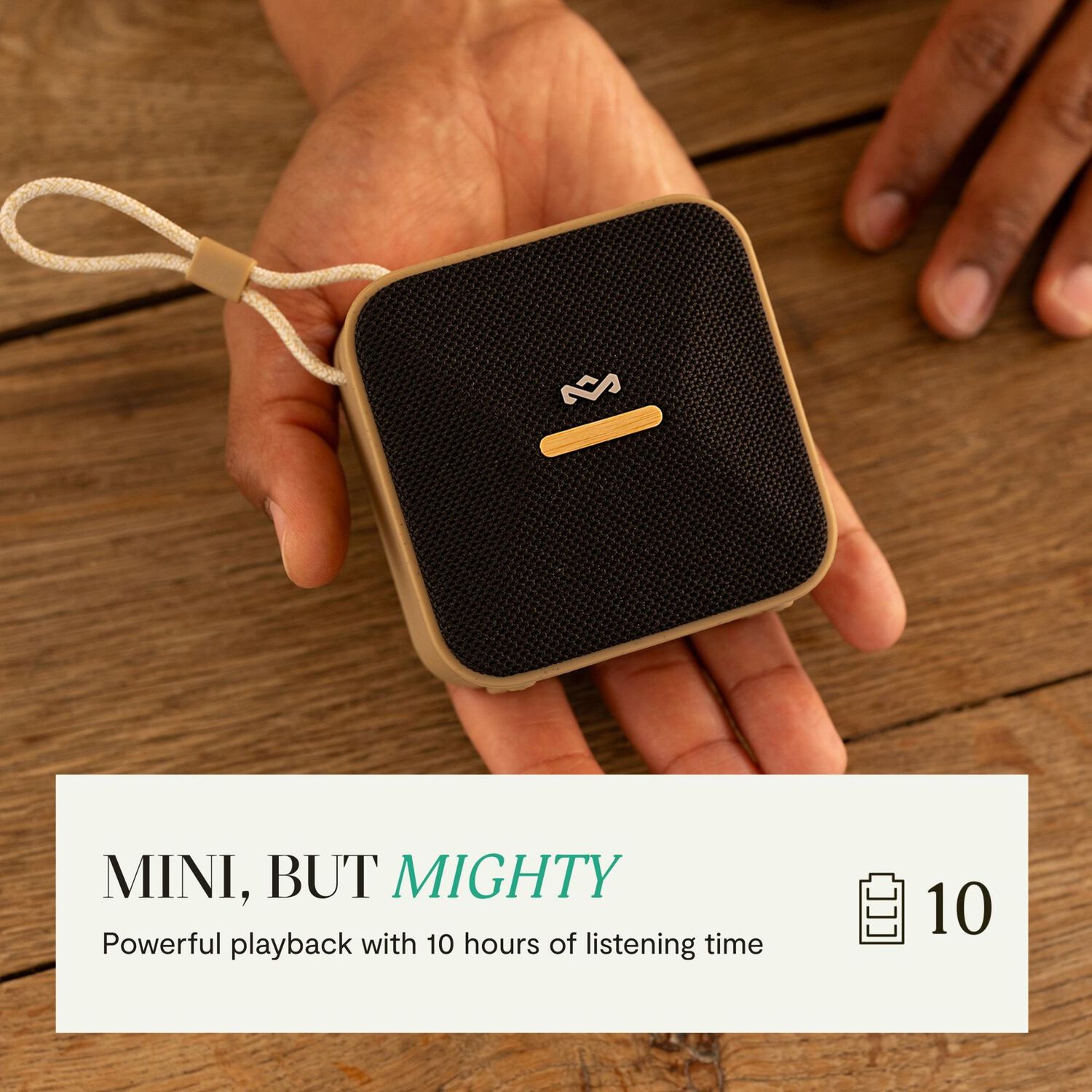Parlante Bluetooth 5.3 Waterproof Rise Up Negro Marley image number 3.0