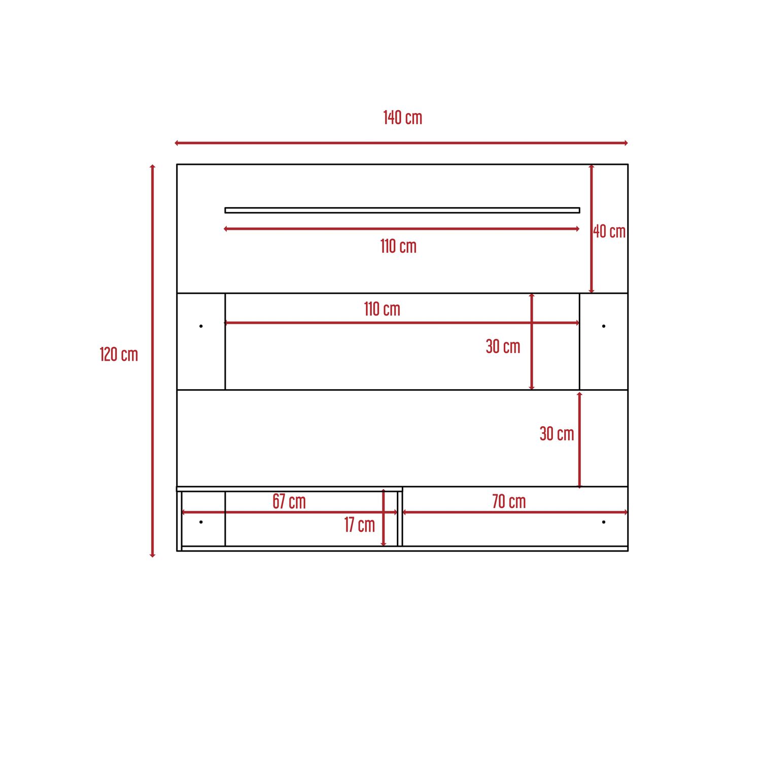 Panel Tv 55" 120x140x31,5 Cm Fm-001 image number 6.0