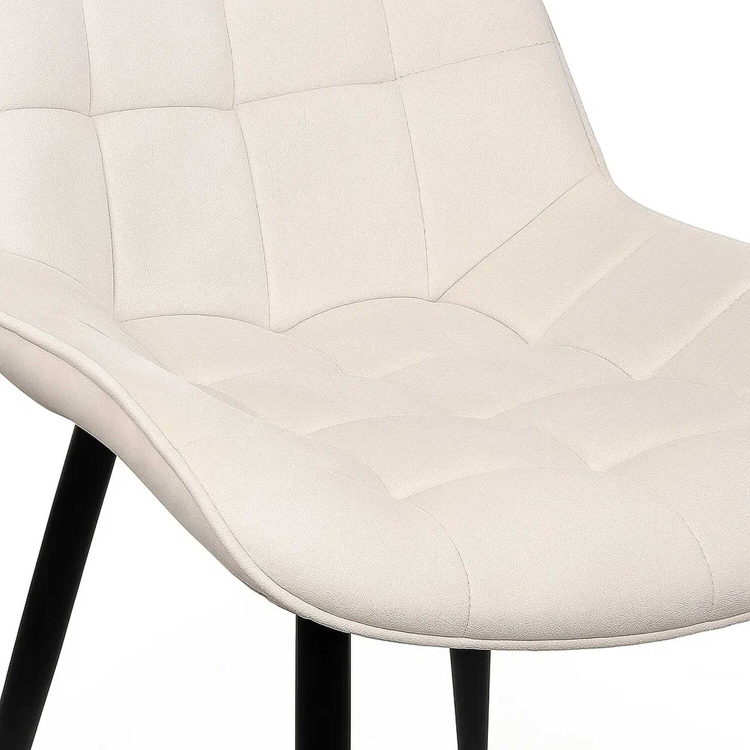 Silla De Comedor Macron Acolchada Terciopelo - Beige image number 5.0